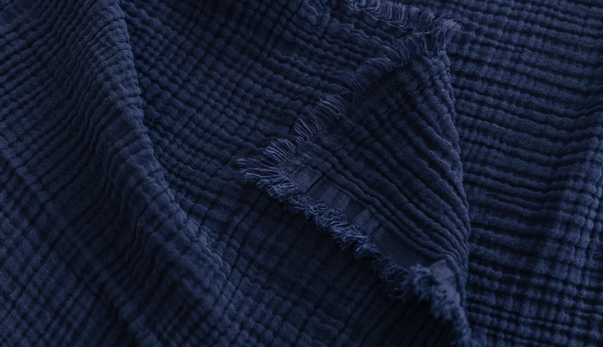 Plaid à franges gaze de coton - Image 6