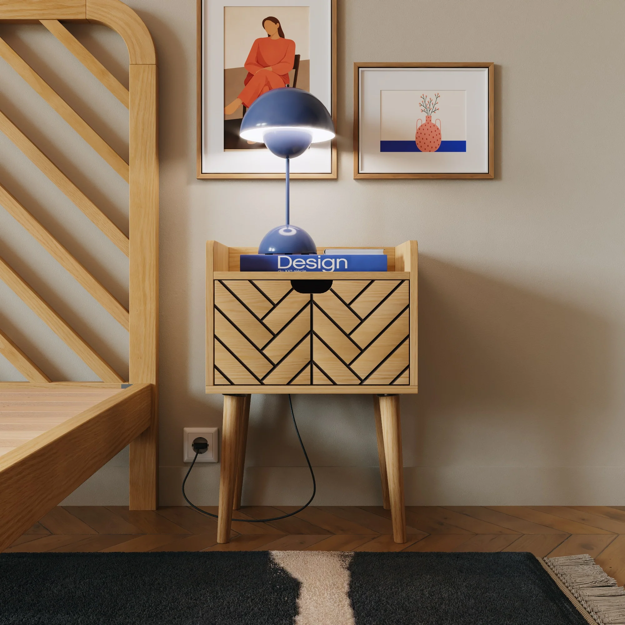 Table de chevet bois Alba - Image 10