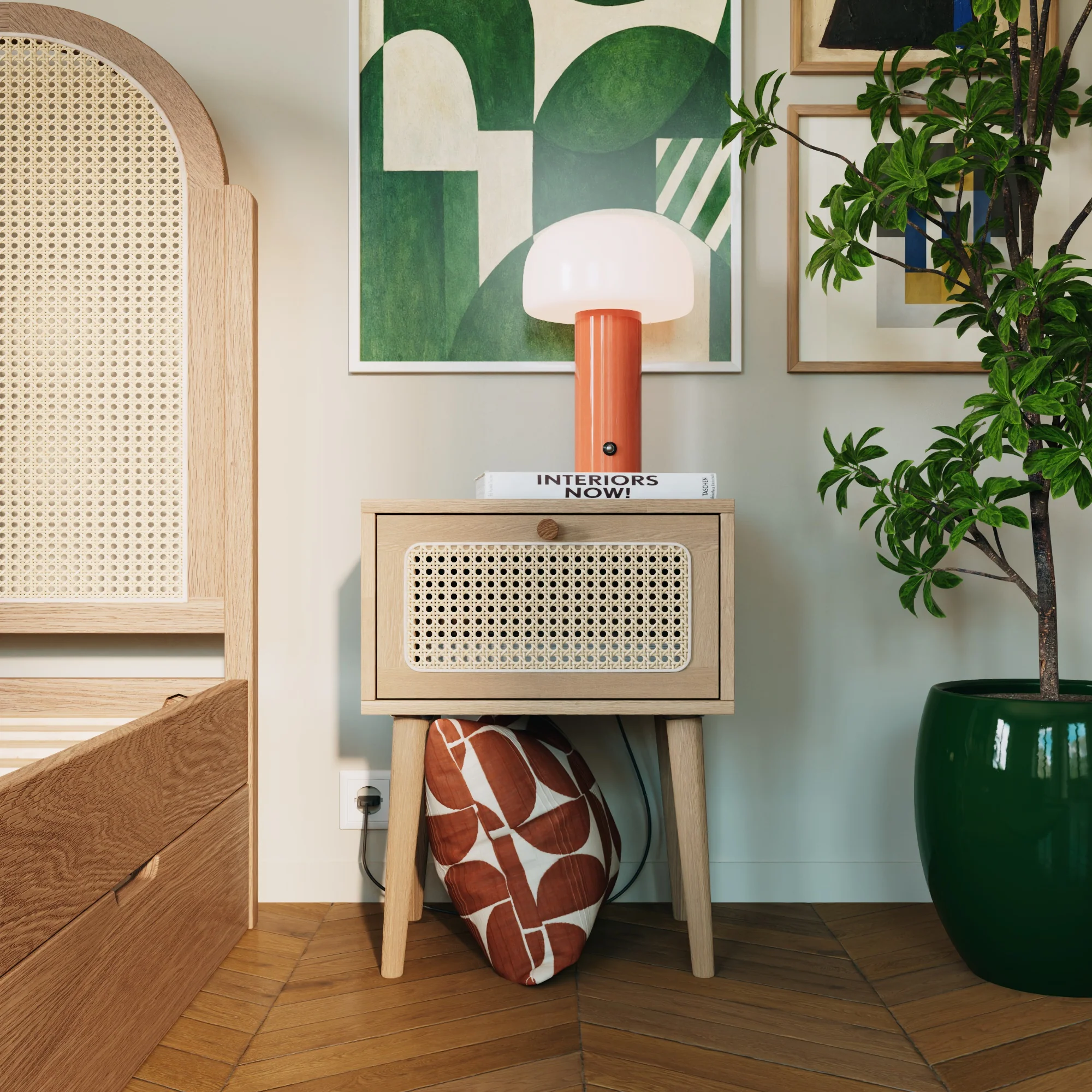 Table de chevet rotin Java - Image 5